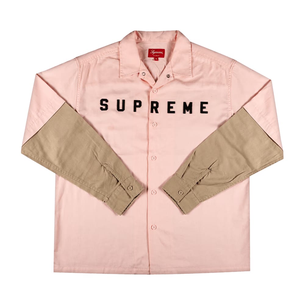 Supreme 2-Tone Work Shirt Pink