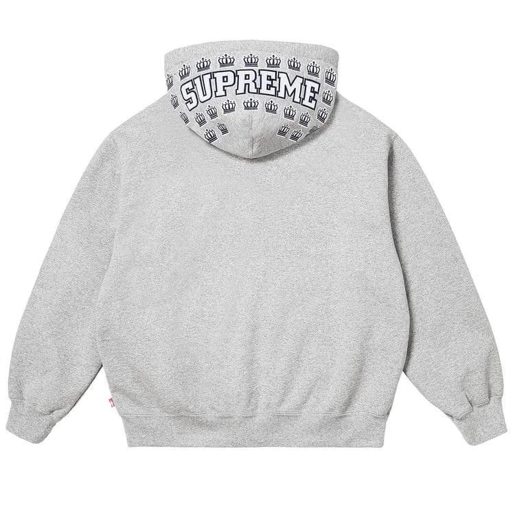 Supreme League Champs Zip Up Hoodie Heather Grey