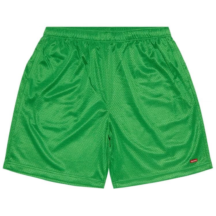 Supreme Small Box Baggy Mesh Shorts Green