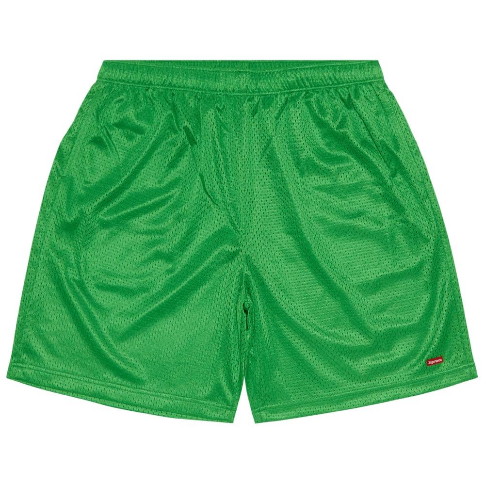 Supreme Small Box Baggy Mesh Shorts Green