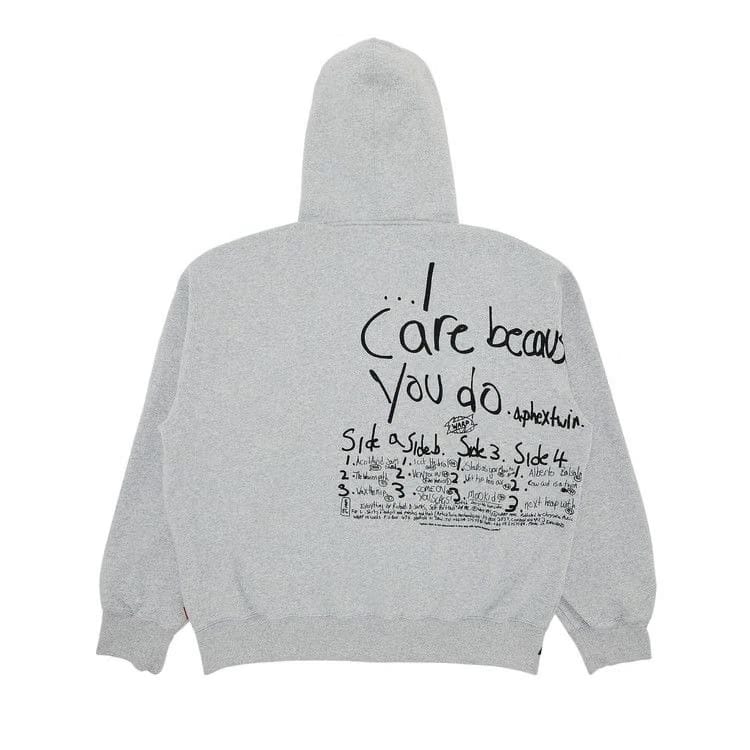 Supreme x Aphex Twin Zip Up Hoodie Heather Grey