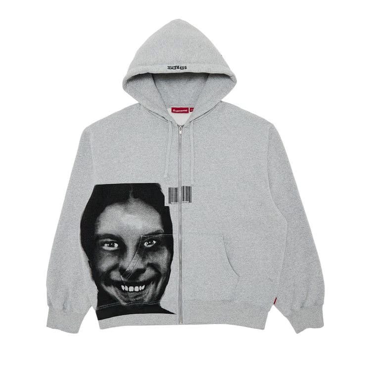 Supreme x Aphex Twin Zip Up Hoodie Heather Grey
