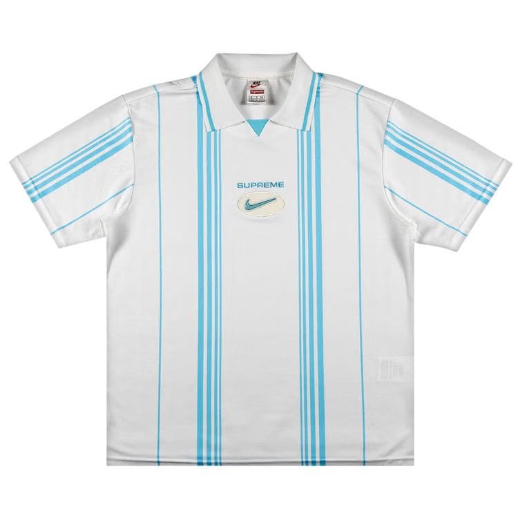 Supreme x Nike Jewel Stripe Soccer Jersey White