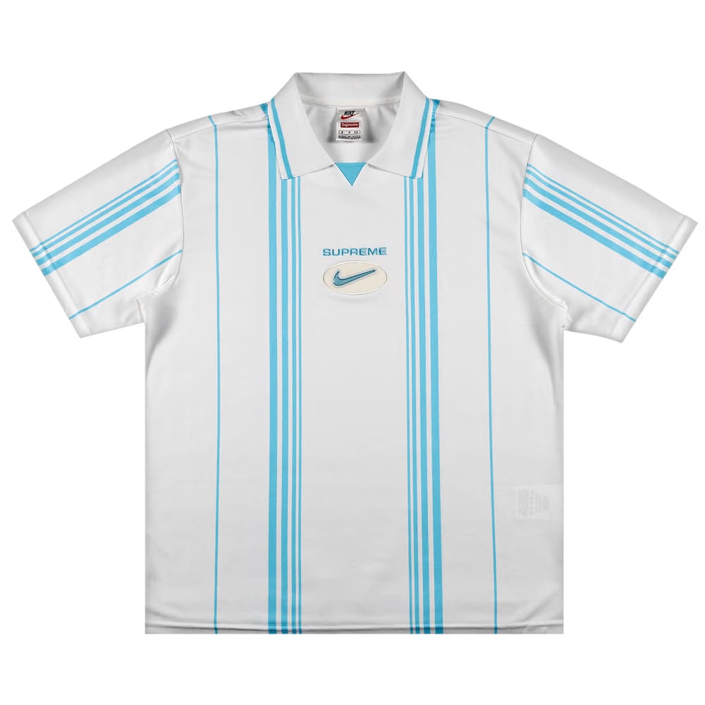 Supreme x Nike Jewel Stripe Soccer Jersey White