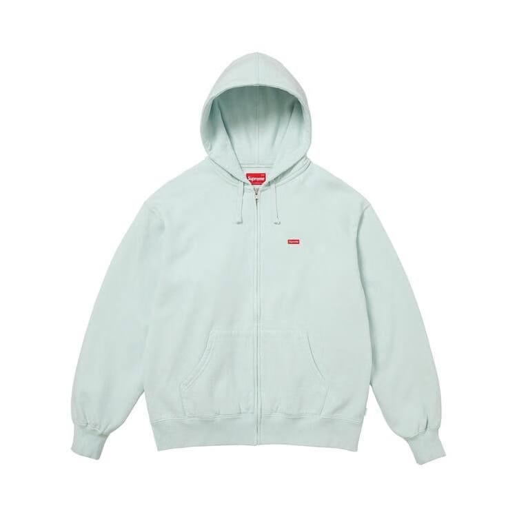 Supreme Small Box Zip Up Hoodie Pale Blue