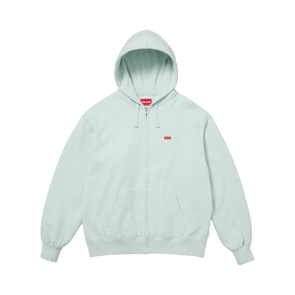 Supreme Small Box Zip Up Hoodie Pale Blue