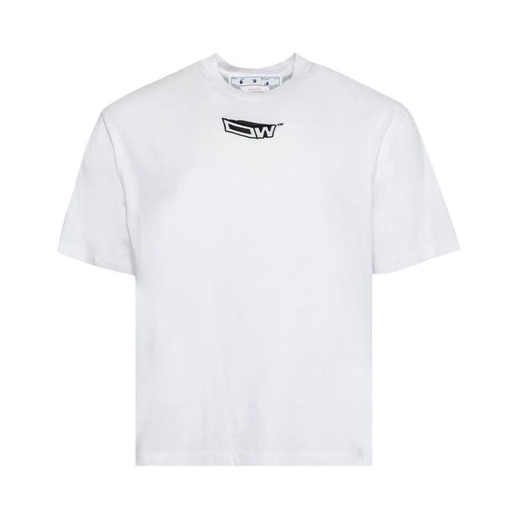 Off-White Graffiti Zine Over Skate Shorts-Sleeve T-Shirt White/Black