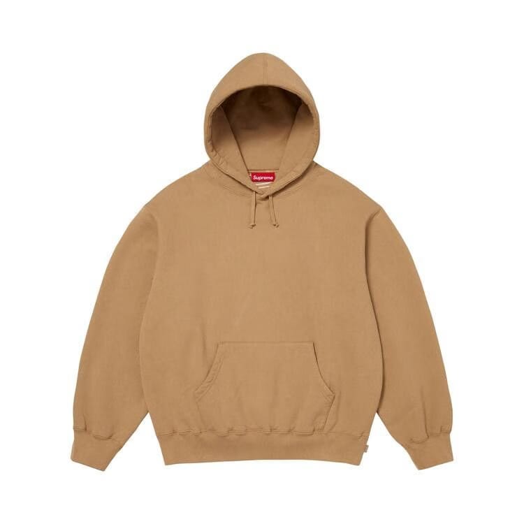 Supreme Satin Appliqué Hoodie Light Tan