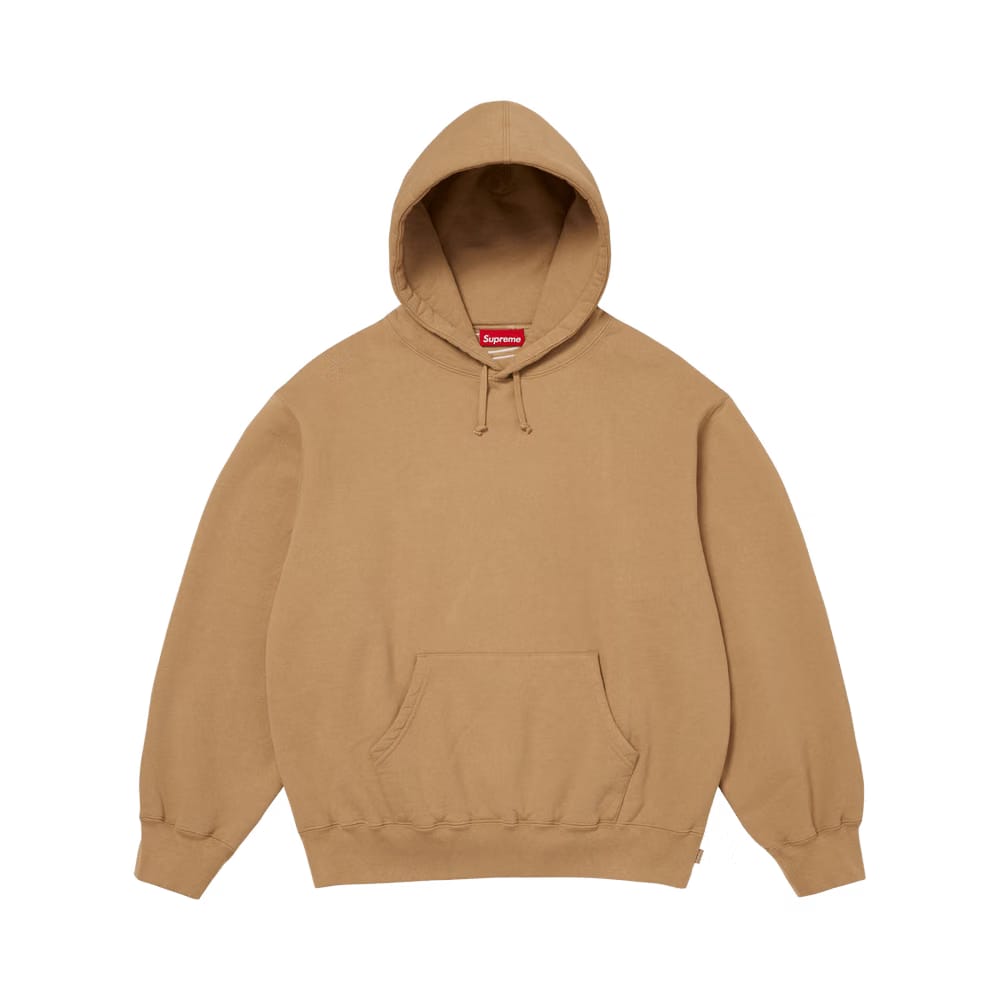 Supreme Satin Appliqué Hoodie Light Tan