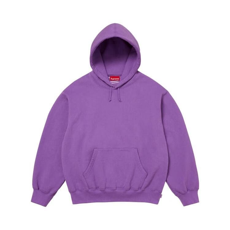Supreme Satin Appliqué Hoodie Violet
