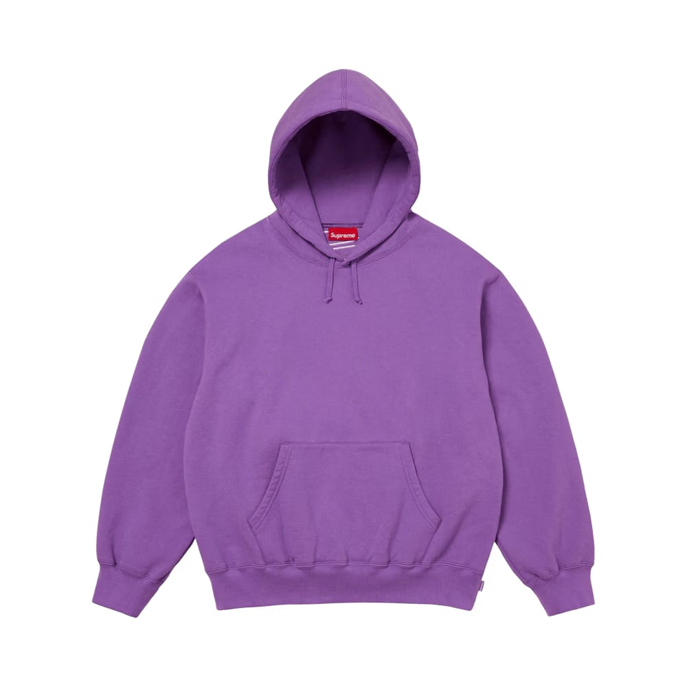 Supreme Satin Appliqué Hoodie Violet