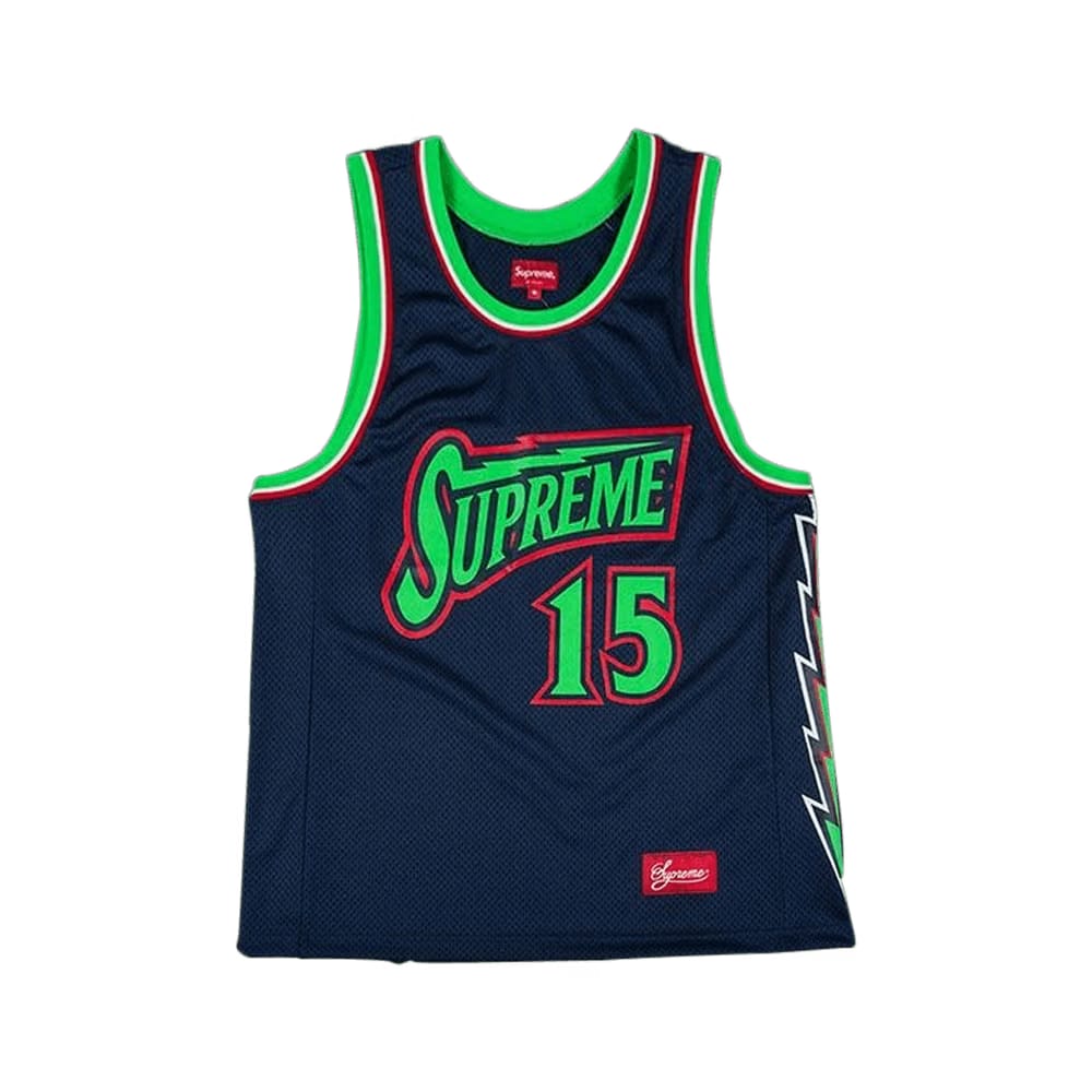 Supreme Bolt Basketball Jersey Navy