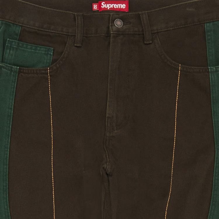 Supreme Radial Embroidered Loose Fit Jean Brown