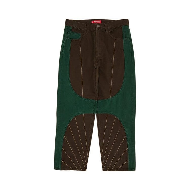 Supreme Radial Embroidered Loose Fit Jean Brown