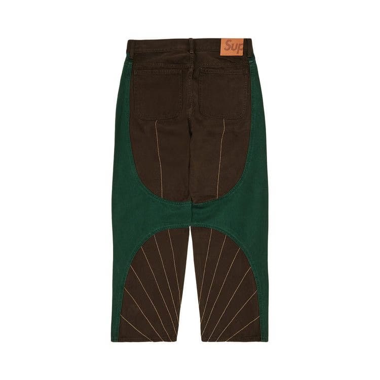 Supreme Radial Embroidered Loose Fit Jean Brown