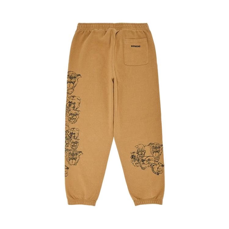 Supreme Pitbulls Embroidered Sweatpant Light Tan