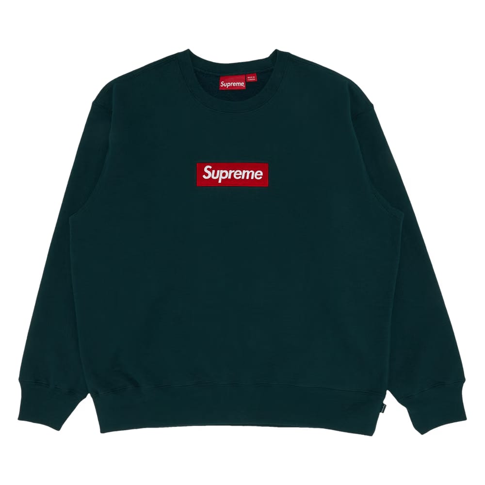 Supreme Box Logo Crewneck Dark Pine