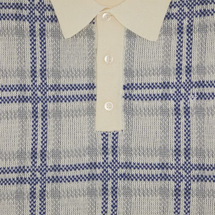 Supreme Plaid Knit Shorts-Sleeve Polo White