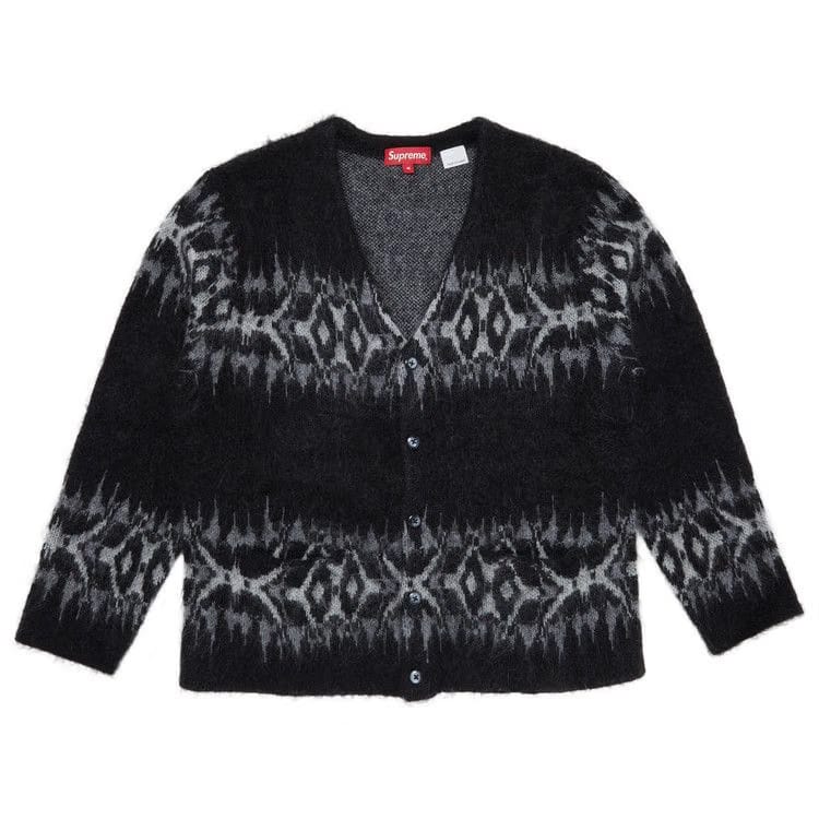 Supreme Abstract Stripe Cardigan Black