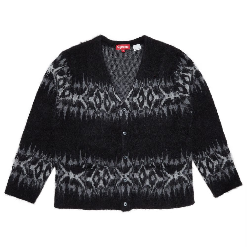 Supreme Abstract Stripe Cardigan Black