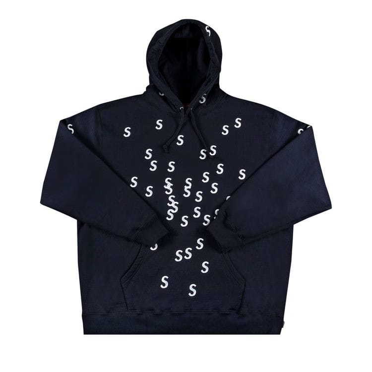 Supreme Embroidered S Hoodie Navy