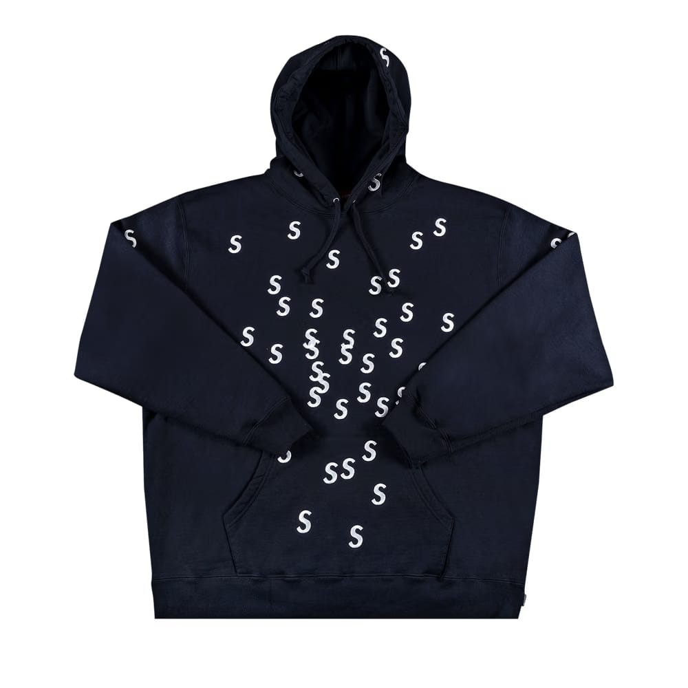 Supreme Embroidered S Hoodie Navy