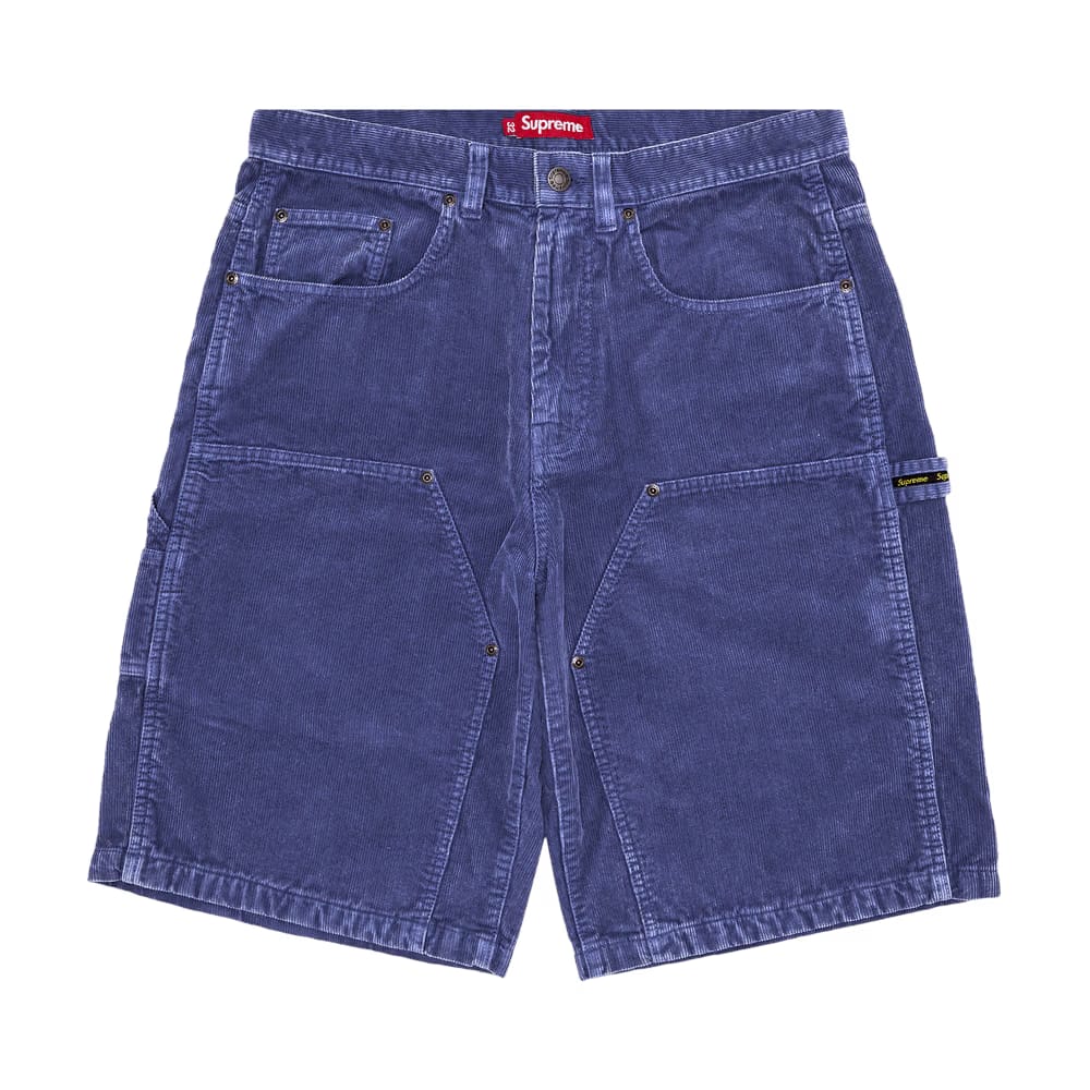 Supreme Washed Corduroy Double Knee Painter Short Blue