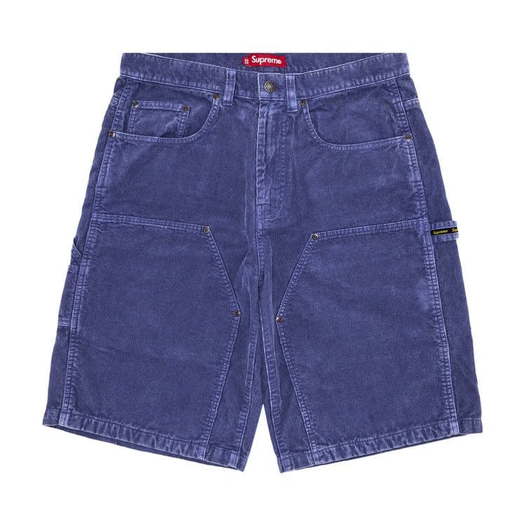 Supreme Washed Corduroy Double Knee Painter Short Blue