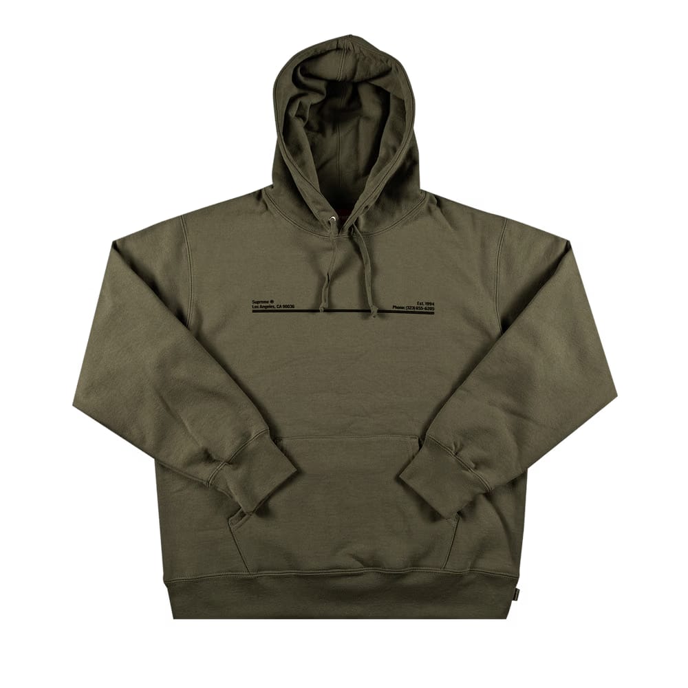 Supreme Shop Hoodie - Los Angeles Light Olive