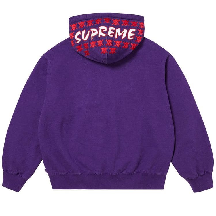 Supreme League Champs Zip Up Hoodie Purple Price in India