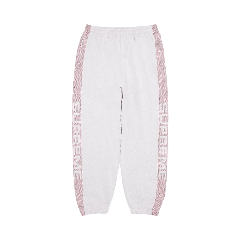 Supreme Jacquard Stripe Sweatpant Ash Grey