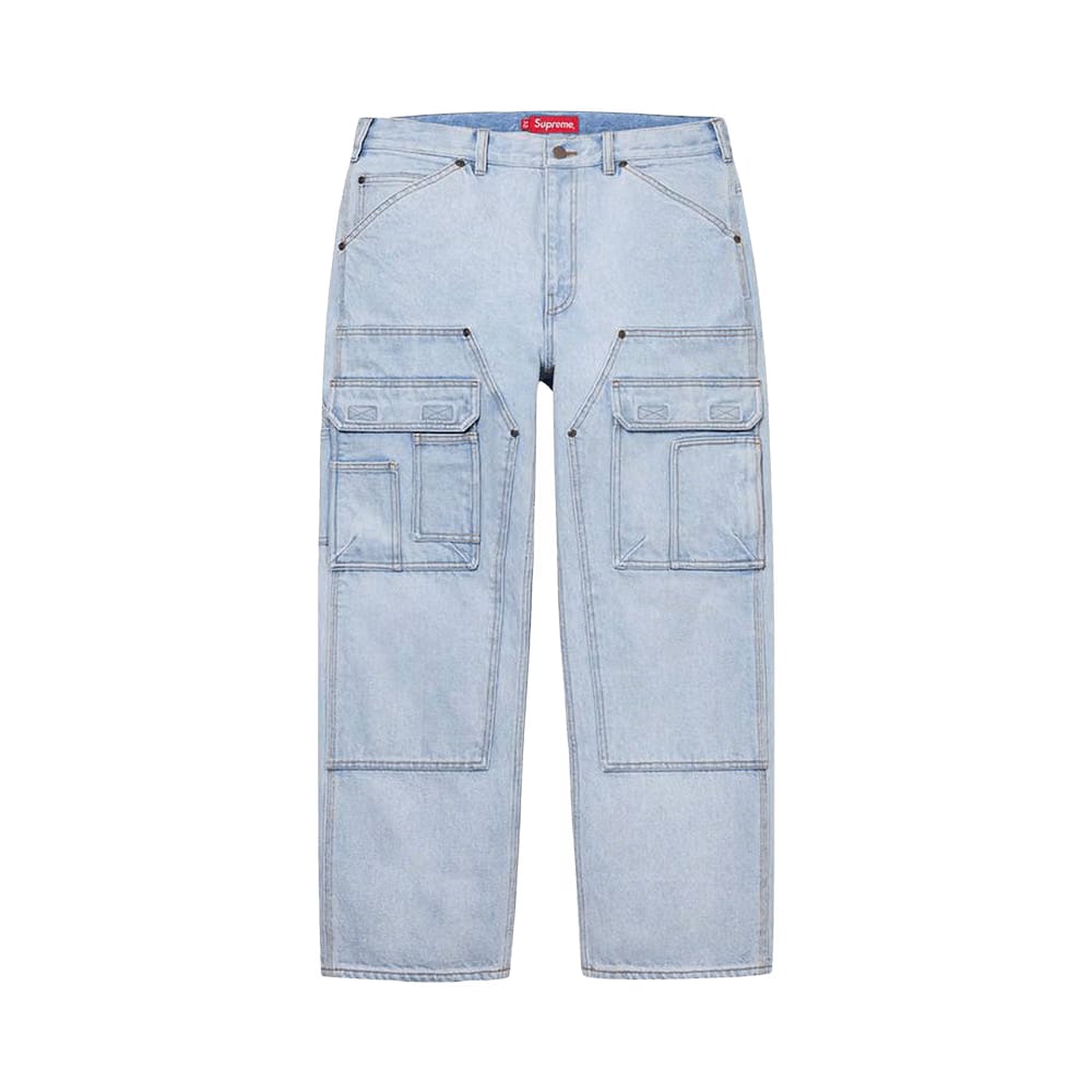 Supreme Double Knee Denim Utility Pant Washed Blue