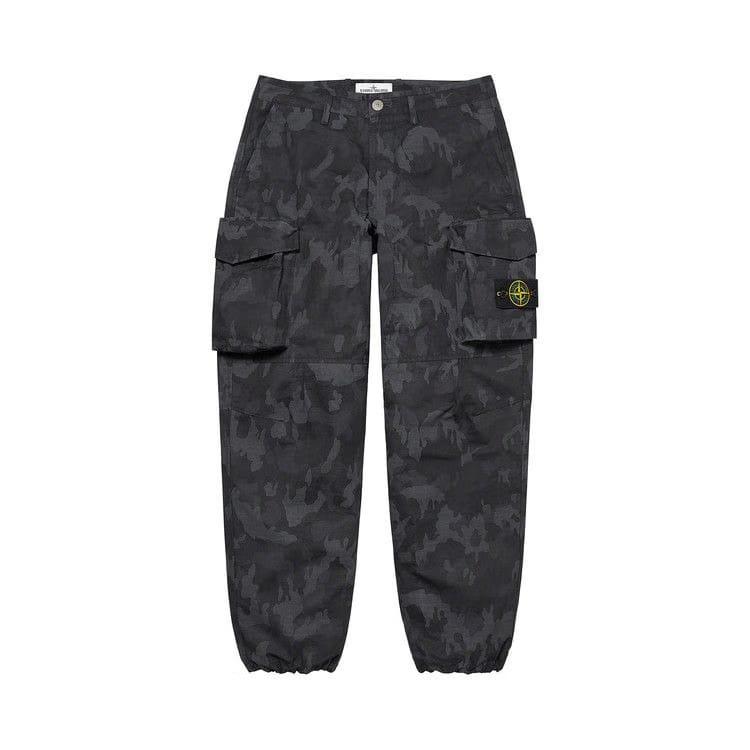 Supreme x Stone Island Reactive Ice Camo Ripstop Cargo Pant Black