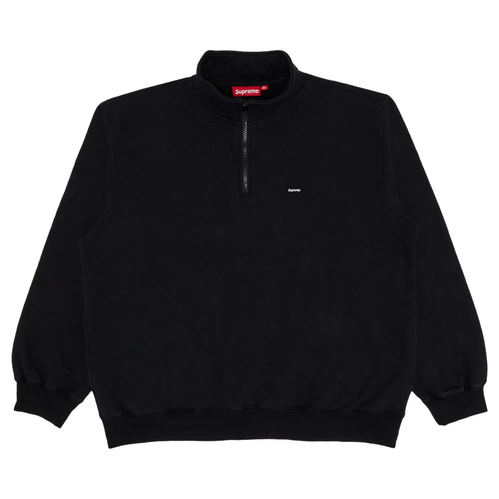 Supreme Small Box Half Zip Pullover Black