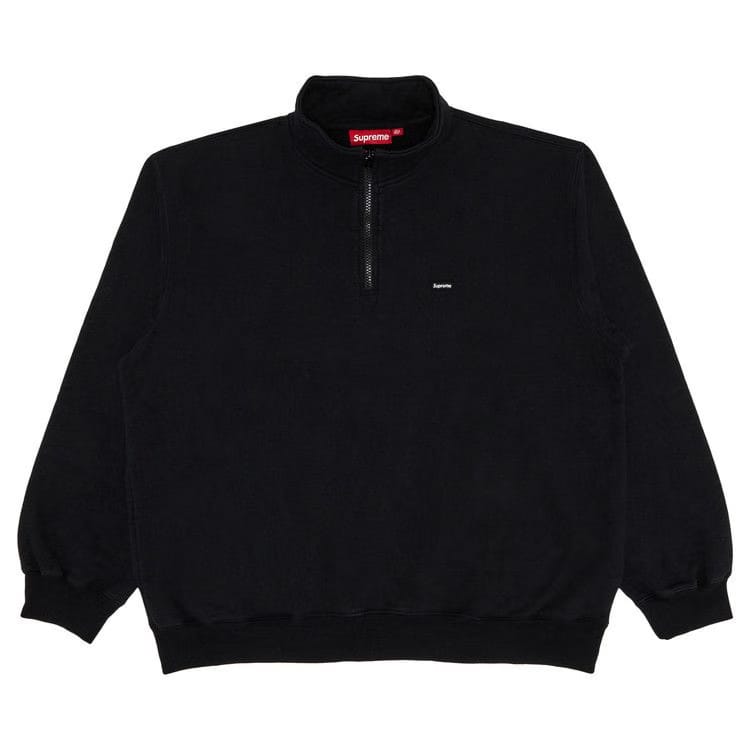 Supreme Small Box Half Zip Pullover Black