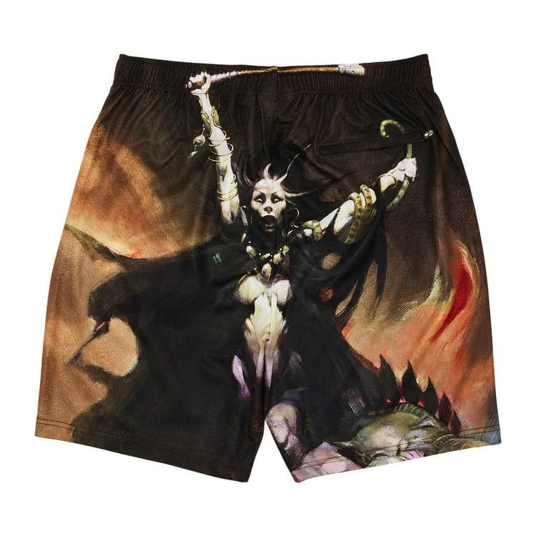 Supreme x Frank Frazetta Soccer Shorts Woman With Scythe