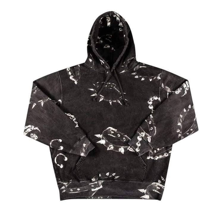 Supreme Studded Collars Hoodie Black
