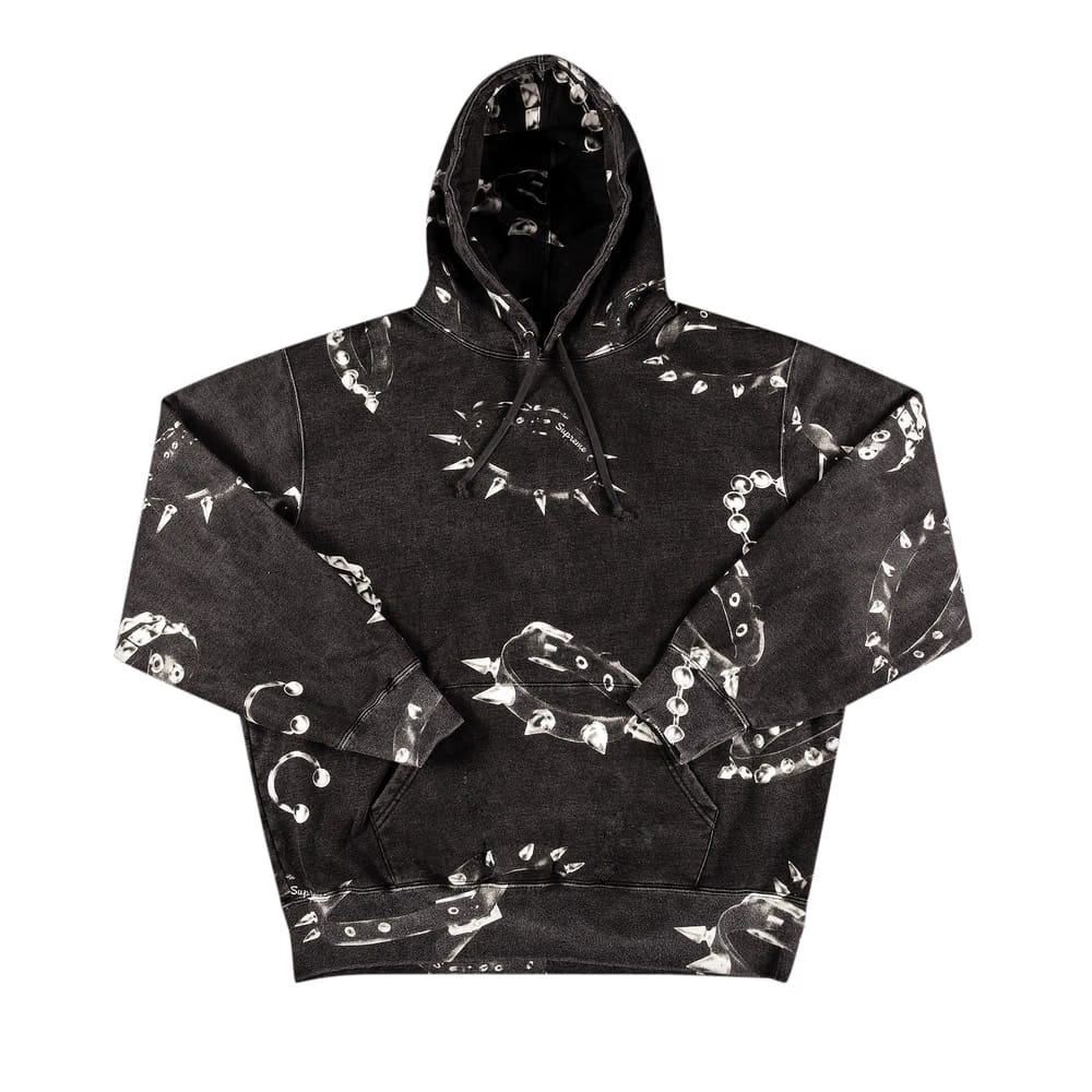 Supreme Studded Collars Hoodie Black