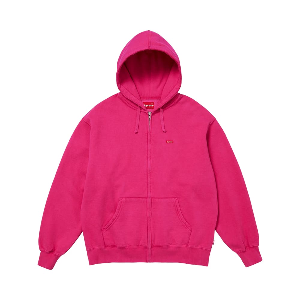 Supreme Small Box Zip Up Hoodie Fuchsia