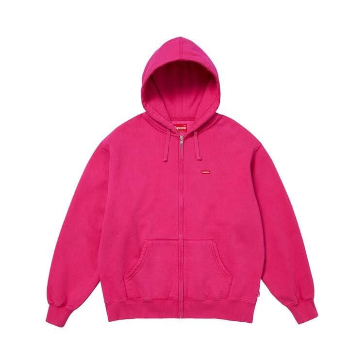 Supreme Small Box Zip Up Hoodie Fuchsia