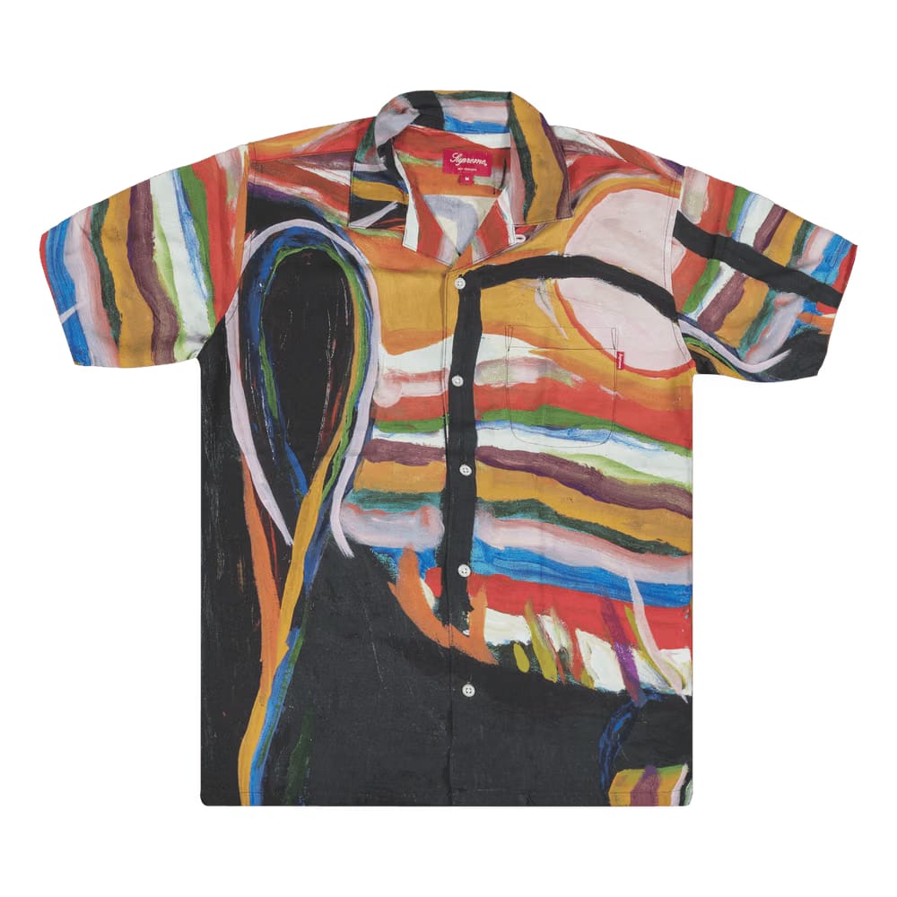 Supreme Reaper Rayon Shorts-Sleeve Shirt Black