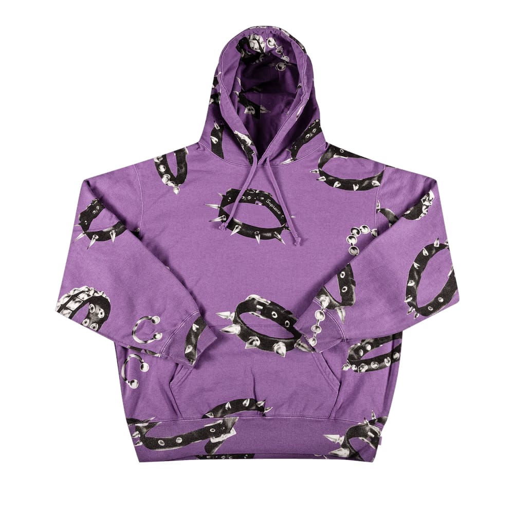 Supreme Studded Collars Hoodie Violet