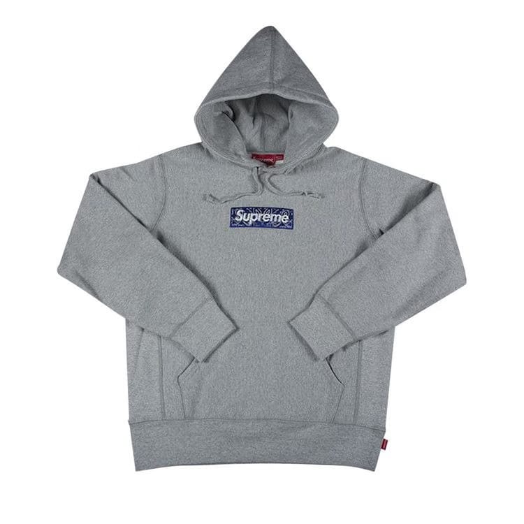 Supreme Bandana Box Logo Hoodie Heather Grey Price in India