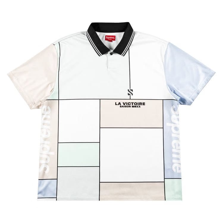 Supreme Colorblocked Soccer Polo Grey