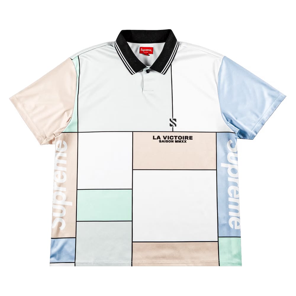 Supreme Colorblocked Soccer Polo Grey