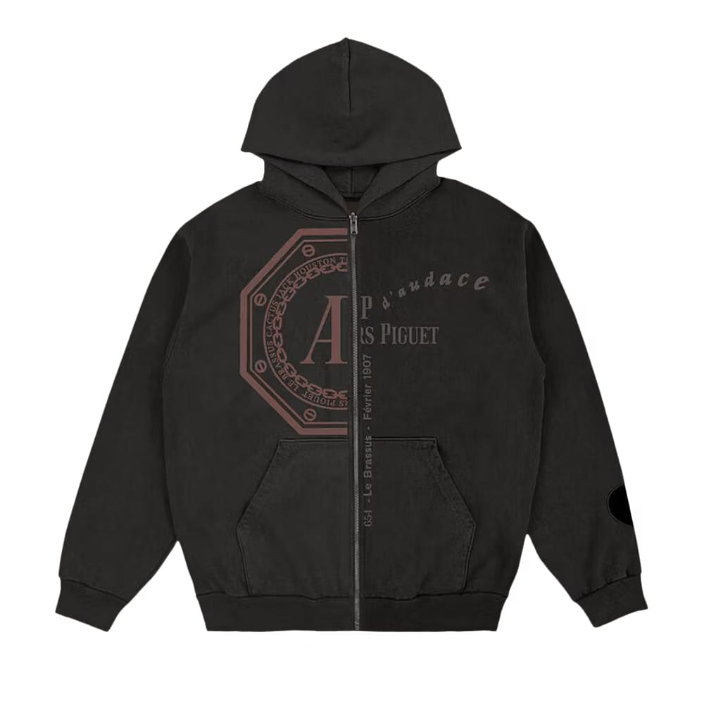 Cactus Jack by Travis Scott x Audemars Piguet Split Logo Zip-Up Hoodie Black