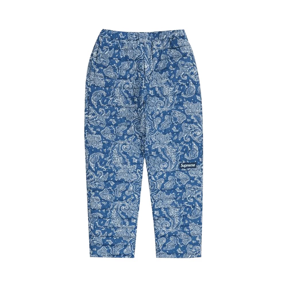 Supreme Micro Down Pant Blue Paisley