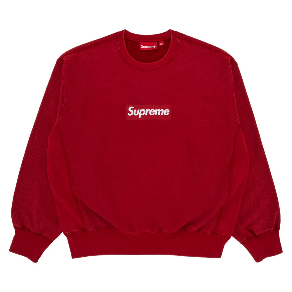 Supreme Washed Box Logo Crewneck Red