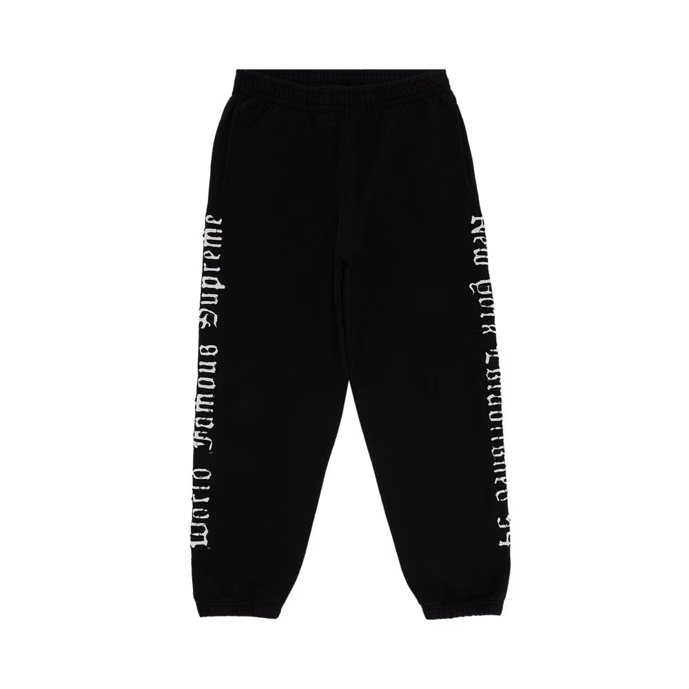 Supreme Contrast Cutout Sweatpant Black