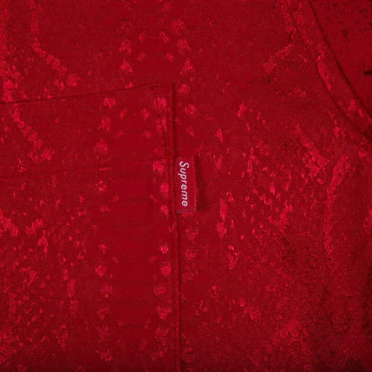 Supreme Snakeskin Jacquard Shirt Red